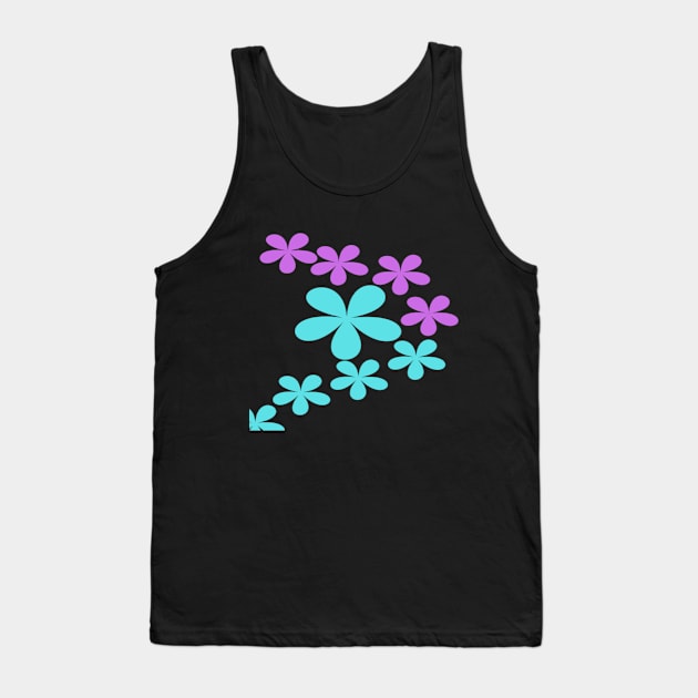 Bluish purple flowers Tank Top by Shineyarts